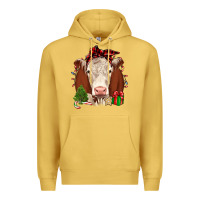 Antique Gold Christmas Hereford Premium Hoodie - JahusDesignShop