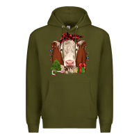 Army Green Christmas Hereford Premium Hoodie - JahusDesignShop