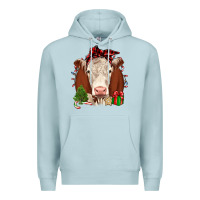 Blue Mist Christmas Hereford Premium Hoodie - JahusDesignShop