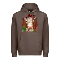 Coffee Christmas Hereford Premium Hoodie - JahusDesignShop