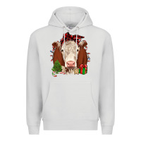 Dove Grey Christmas Hereford Premium Hoodie - JahusDesignShop