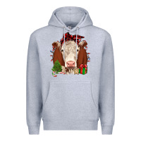 Heather Grey Christmas Hereford Premium Hoodie - JahusDesignShop