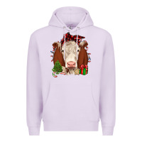 Lilac Christmas Hereford Premium Hoodie - JahusDesignShop