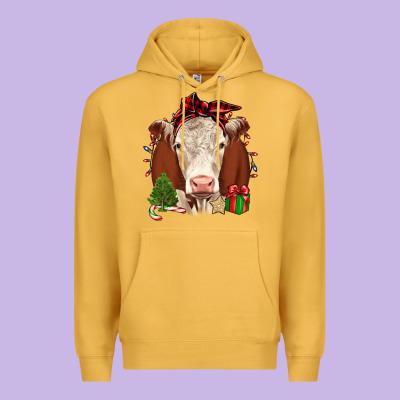 Christmas Hereford Premium Hoodie Designed By Jahusdesignshop