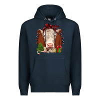 Navy Christmas Hereford Premium Hoodie - JahusDesignShop