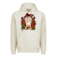 Oatmeal Heather Christmas Hereford Premium Hoodie - JahusDesignShop