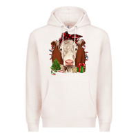 Pale Pink Christmas Hereford Premium Hoodie - JahusDesignShop