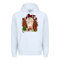 White Christmas Hereford Premium Hoodie - JahusDesignShop
