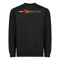 Black flowers and arrow with gemstone Heavyweight Sweatshirt - Artiststas