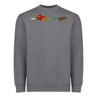 Storm flowers and arrow with gemstone Heavyweight Sweatshirt - Artiststas