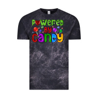 Cloud Black powered by candy with lollipops Vintage Tee - AdoDesignShop
