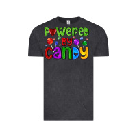 Vintage Black powered by candy with lollipops Vintage Tee - AdoDesignShop