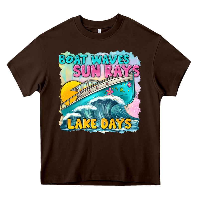 Boat Waves Sun Rays Lake Days Heavy Core Tee by texasbilliewilder | Teevron