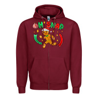 Burgundy oh snap with gingerbread Zipper Hoodie - MaliasSmallBusiness
