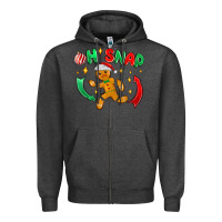 Charcoal Heather oh snap with gingerbread Zipper Hoodie - MaliasSmallBusiness