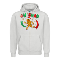 Dove Grey oh snap with gingerbread Zipper Hoodie - MaliasSmallBusiness