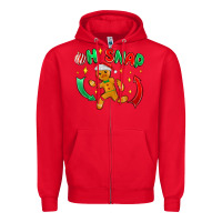 Red oh snap with gingerbread Zipper Hoodie - MaliasSmallBusiness