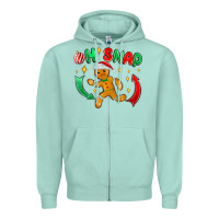 Seafoam oh snap with gingerbread Zipper Hoodie - MaliasSmallBusiness