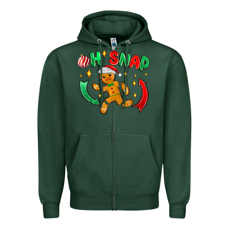 Oh Snap With Gingerbread Zipper Hoodie by MaliasSmallBusiness | Teevron