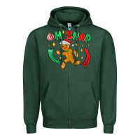 Sports Green oh snap with gingerbread Zipper Hoodie - MaliasSmallBusiness
