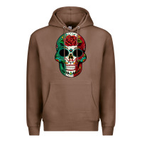 Chestnut Mexican Skull Premium Hoodie - texasbilliewilder