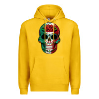 Lemon Mexican Skull Premium Hoodie - texasbilliewilder