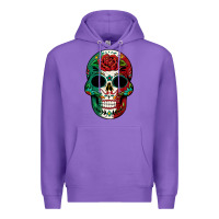 Purple Mexican Skull Premium Hoodie - texasbilliewilder