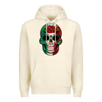 Sandshell Mexican Skull Premium Hoodie - texasbilliewilder
