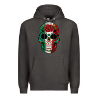 Smoke Mexican Skull Premium Hoodie - texasbilliewilder