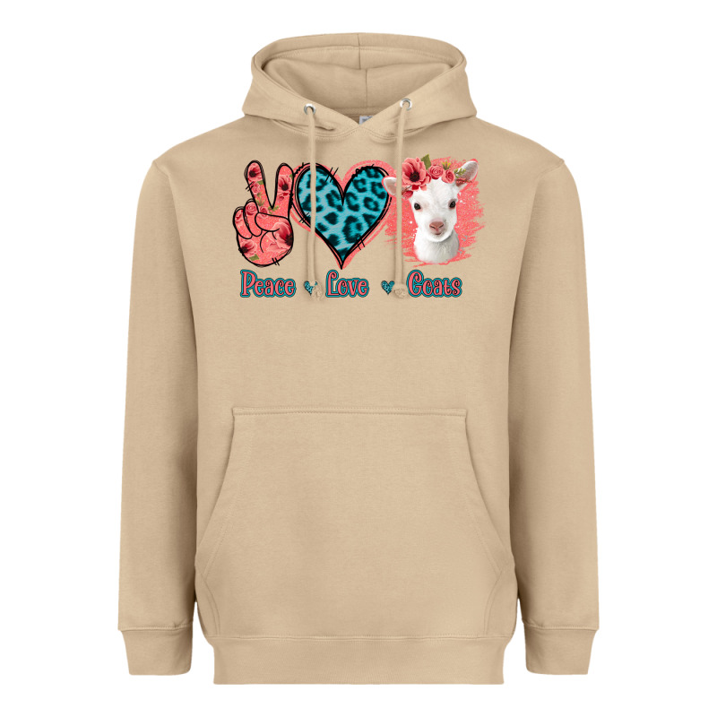 Peace Love Goats Heavyweight Hoodie by Bettercallsaul | Teevron