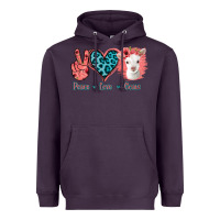 Plum Peace Love Goats Heavyweight Hoodie - Bettercallsaul