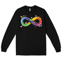 Black infinity symbol autism Long Sleeve Tee - MaliasSmallBusiness