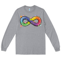 Heather Grey infinity symbol autism Long Sleeve Tee - MaliasSmallBusiness