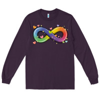 Plum infinity symbol autism Long Sleeve Tee - MaliasSmallBusiness