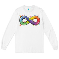 White infinity symbol autism Long Sleeve Tee - MaliasSmallBusiness