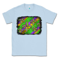 Dusty Blue mardi gras fleur de lis background Classic Tee - Jasminsmagicworld