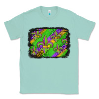 Seafoam mardi gras fleur de lis background Classic Tee - Jasminsmagicworld