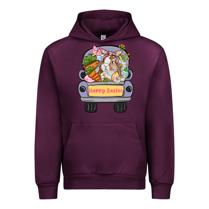 Happy Easter Bunny Truck Easter Day Urban Hoodie by CowGirlArtShop | Teevron