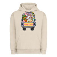 Pigment French Oak Happy Easter bunny truck Easter Day Urban Hoodie - CowGirlArtShop