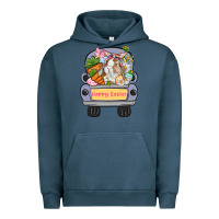 Pigment Midnight Navy Happy Easter bunny truck Easter Day Urban Hoodie - CowGirlArtShop