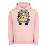 Pigment Salmon Happy Easter bunny truck Easter Day Urban Hoodie - CowGirlArtShop