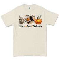 Bone Peace Love Halloween Premium Tee - texasbilliewilder