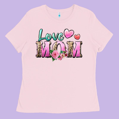 Love Mom Ladies Tee Designed By Zillion Design Studio