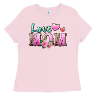 Bubblegum Pink love mom Ladies Tee - Zillion Design Studio