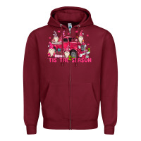 Burgundy tis the season Zipper Hoodie - MaliasSmallBusiness