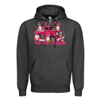 Charcoal Heather tis the season Zipper Hoodie - MaliasSmallBusiness
