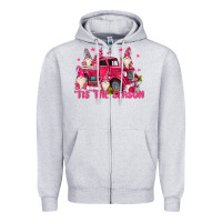 Heather Grey tis the season Zipper Hoodie - MaliasSmallBusiness