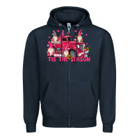 Navy tis the season Zipper Hoodie - MaliasSmallBusiness