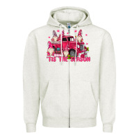 Oatmeal Heather tis the season Zipper Hoodie - MaliasSmallBusiness