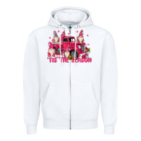 White tis the season Zipper Hoodie - MaliasSmallBusiness